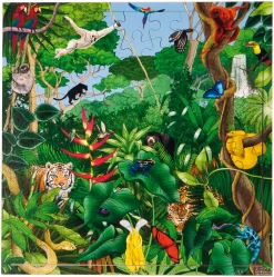 Interaktives Puzzle, 81 Teile - Regenwald
