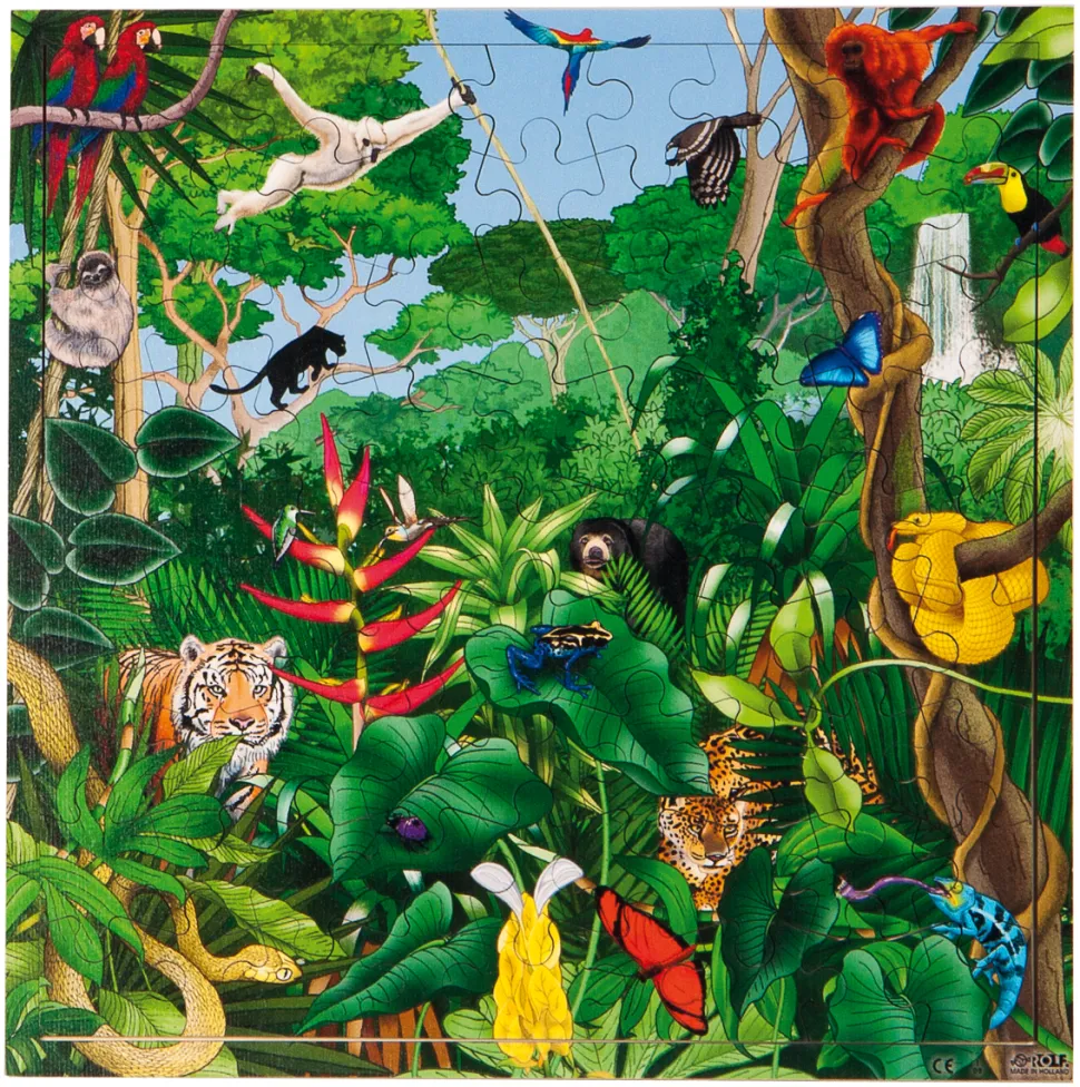 Interaktives Puzzle, 81 Teile - Regenwald