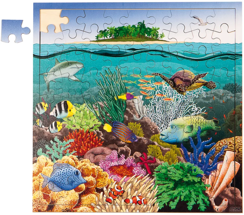 Interaktives Puzzle, 81 Teile - Korallenriff