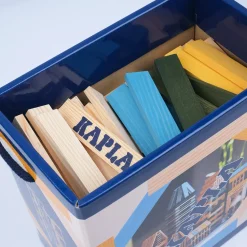 Kapla Holzbausteine, 120 Stk - Blau/Gelb/Grun