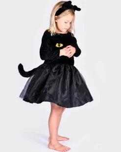 Katze - Kleid & Haarreifen, 4-6 J.