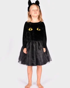 Katze - Kleid & Haarreifen, 4-6 J.