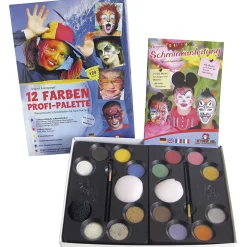 Kinderschminke - Palette Mit 12 Farben Und Ideen