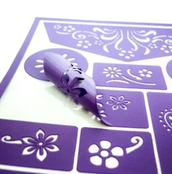 Kinderschminke Schablone - Blumen