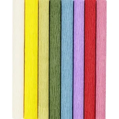 Krepppapier - Standardfarben, 8 Blatt
