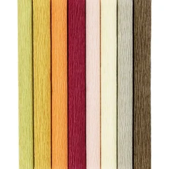 Krepppapier - Zarte Naturfarben, 8 Blatt