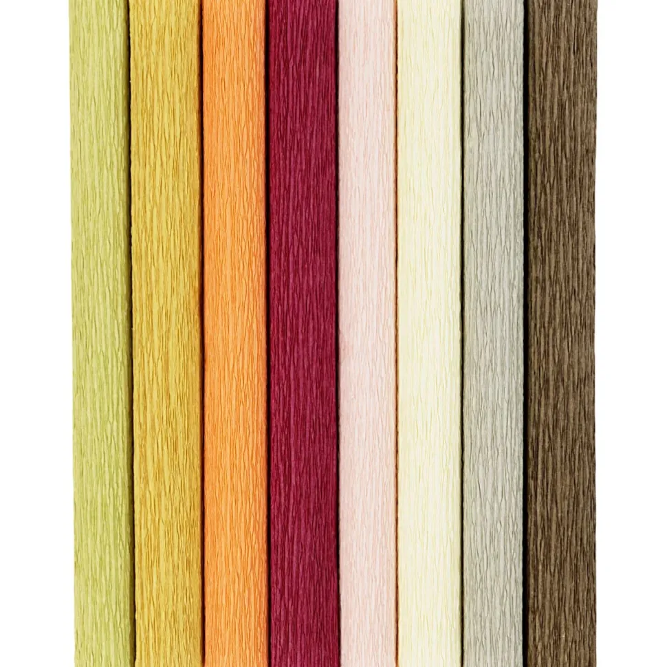 Krepppapier - Zarte Naturfarben, 8 Blatt