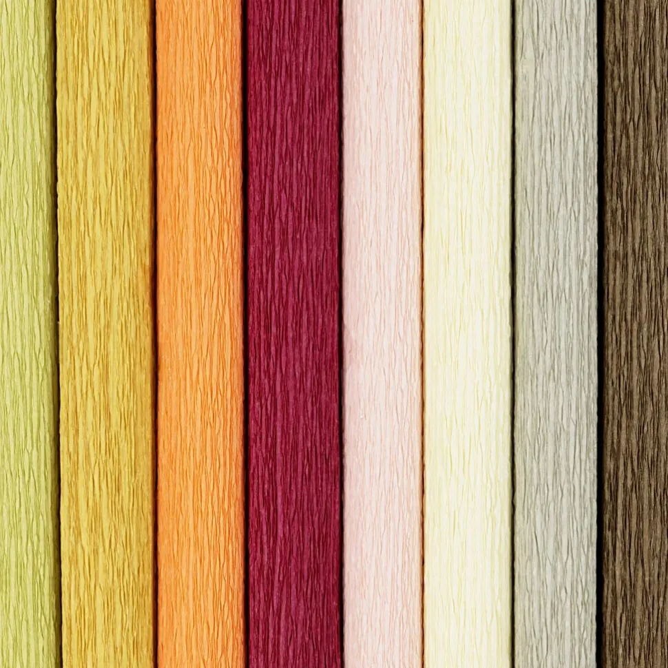 Krepppapier - Zarte Naturfarben, 8 Blatt