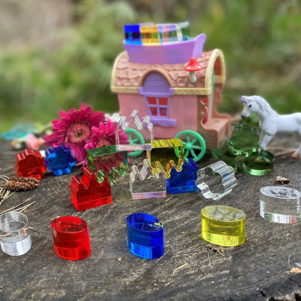 Kristallformen - Farbig, 30 Stk