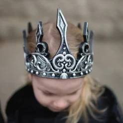 Krone Mittelalter - Silber/Schwarz