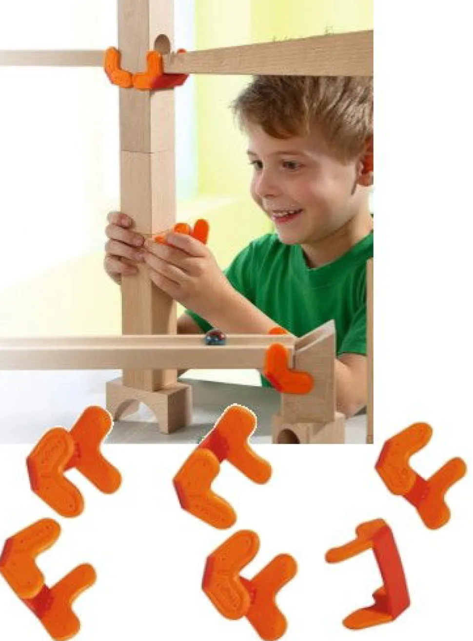 Kugelbahn Haba Zubehör - Bausteinklemme