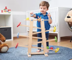 Kugelbahn Mit 7 Rollelementen, 66 X 56 Cm