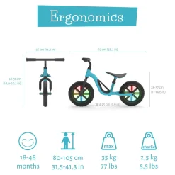 Laufrad Charlie Glow - Blau (1½-4 Jahre)