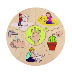 Lernpuzzle Aus Holz - Die Funf Sinne