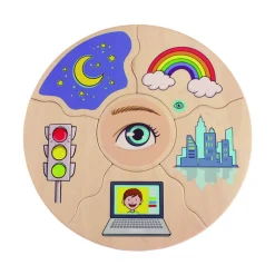 Lernpuzzle Aus Holz - Die Funf Sinne