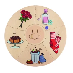 Lernpuzzle Aus Holz - Die Funf Sinne