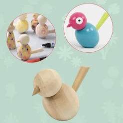 Male Selbst - Vogel Aus Holz, 1 Stk