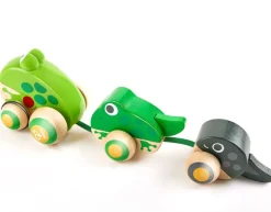 Nachziehspielzeug - Froschfamilie