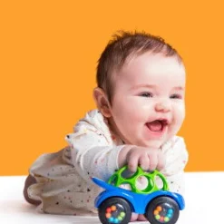 Oball Spielzeugauto Mit Rassel, Blau-Grun