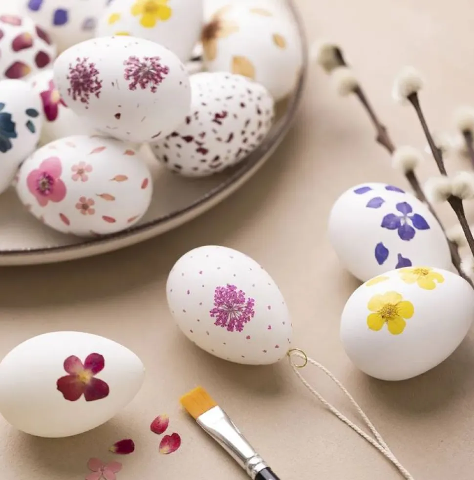 Ostereier Mit Serviettentechnik - Bastelset