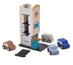 Parkhaus Mit 4 Holzautos