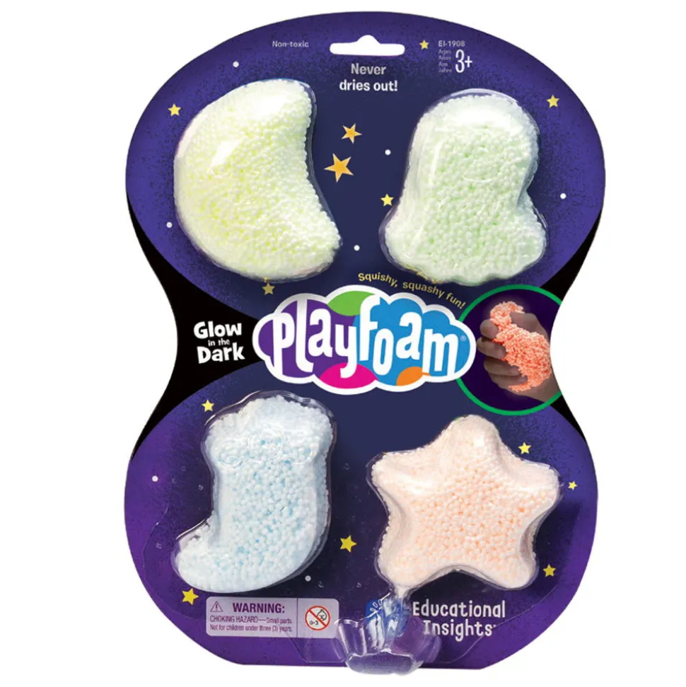 Playfoam - Glow In The Dark, 4Er Set