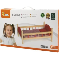Puppenbett M. Bettzeug - 56X31X23 Cm