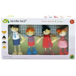 Puppenhaus-Familie Mit Beweglichen Gliedern