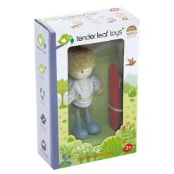 Puppenhausfigur - Edward & Skateboard