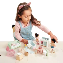 Puppenhausmobel - Wohnzimmer, Kuche, Bad