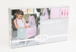 PuppenZubehör - Puppenbett Mit Himmel 45 Cm