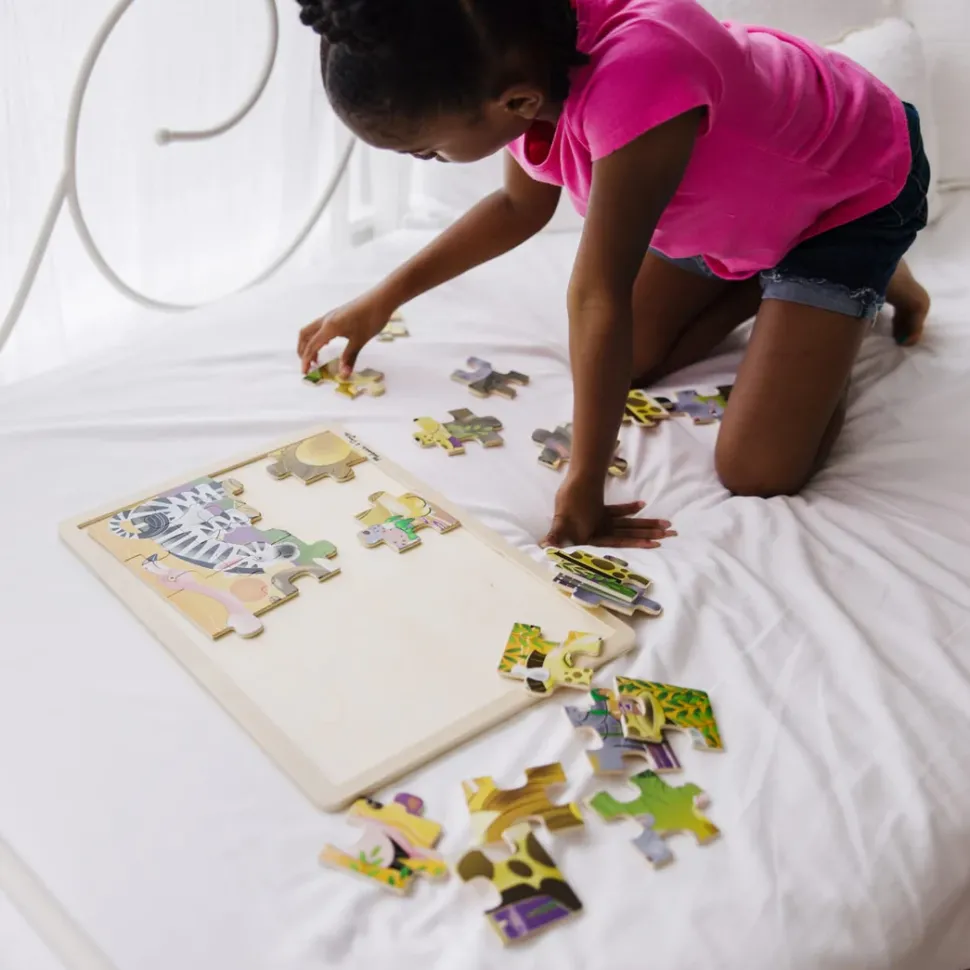 Puzzle Aus Holz - Afrikas Tiere, 24 Teile