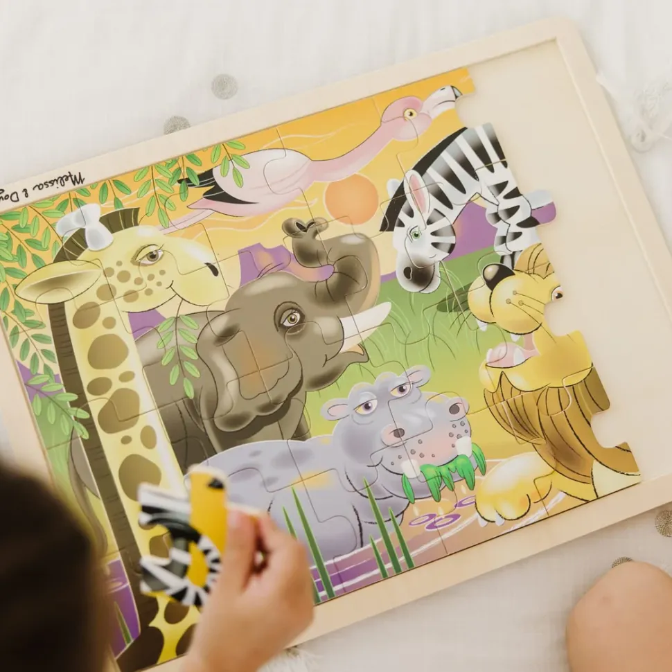 Puzzle Aus Holz - Afrikas Tiere, 24 Teile