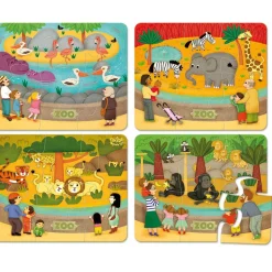 Puzzle Aus Holz - Der Zoo, 4 Stk.