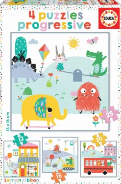 Puzzle 4-In-1 Lemon Ribbon - Ab 3 Jahre