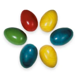 Rasseleier Aus Holz, 6 Stk.