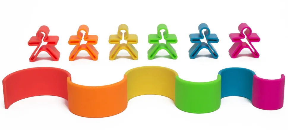 Regenbogen Aus Silikon - Neonfarben, 6 Teile