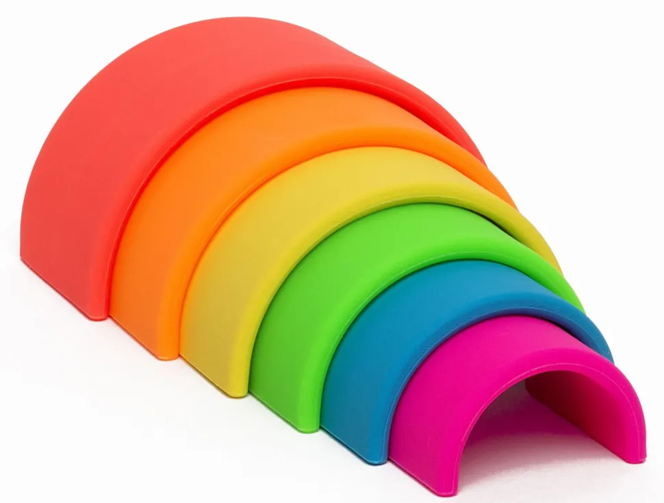 Regenbogen Aus Silikon - Neonfarben, 6 Teile