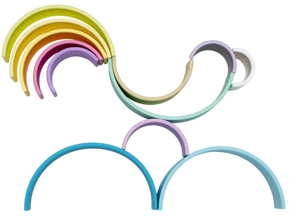 Regenbogen Aus Silikon - Pastell, 12 Teile