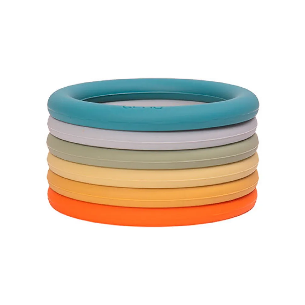 Ringe Aus Silikon - Naturfarben, 6 Stk.