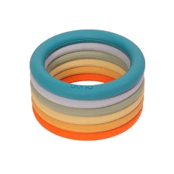 Ringe Aus Silikon - Naturfarben, 6 Stk.