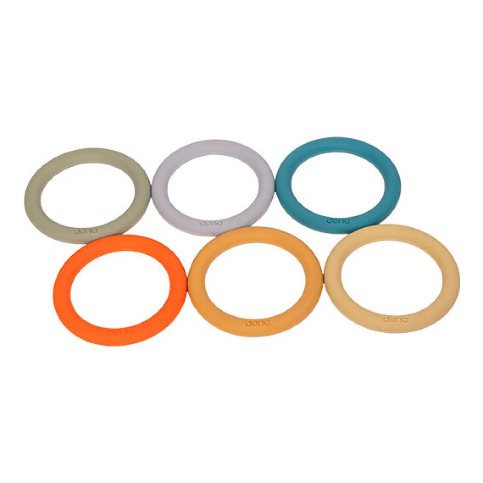 Ringe Aus Silikon - Naturfarben, 6 Stk.