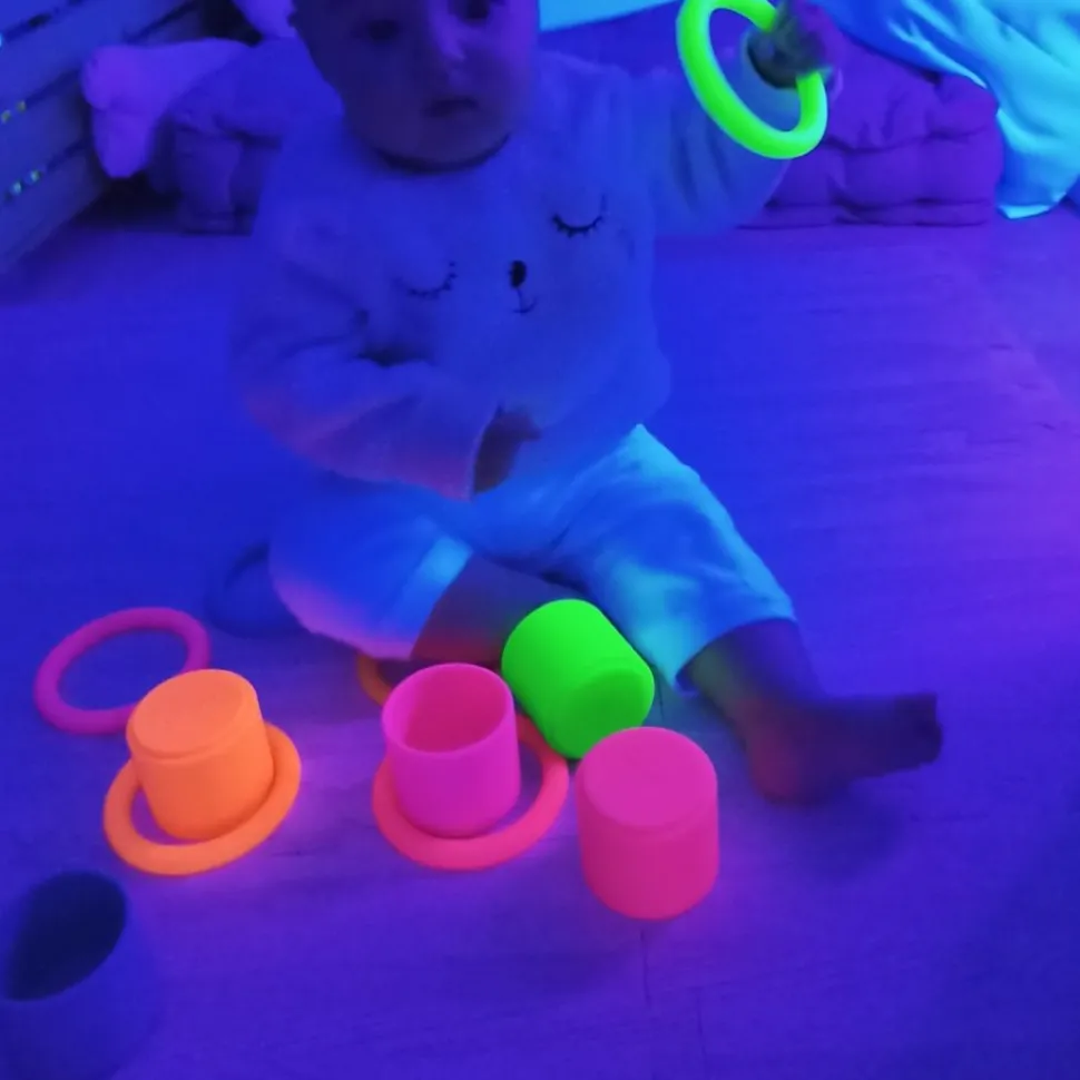 Ringe Aus Silikon - Neonfarben, 6 Stk.