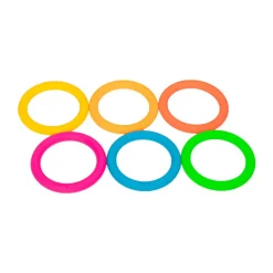 Ringe Aus Silikon - Neonfarben, 6 Stk.