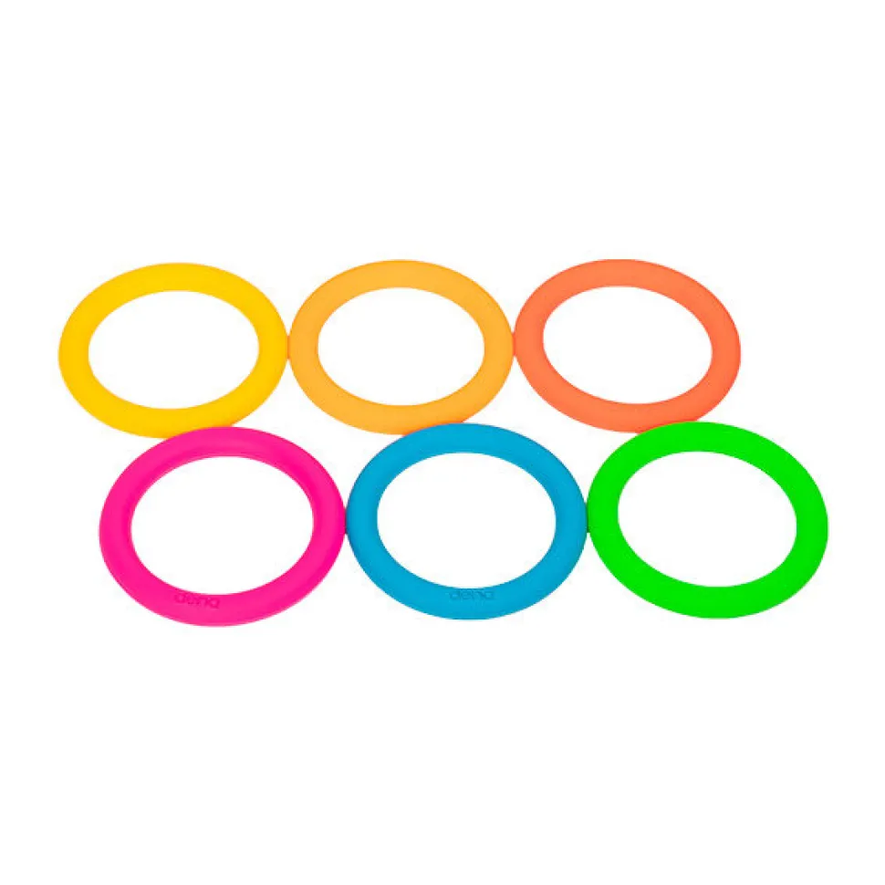 Ringe Aus Silikon - Neonfarben, 6 Stk.