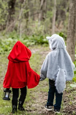 Rotkappchen - Umhang Mit Schleife, Gr. 4-6 J.