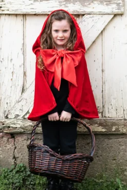 Rotkappchen - Umhang Mit Schleife, Gr. 4-6 J.