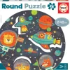 Rundes Puzzle M. 28 Teilen - Im Weltraum