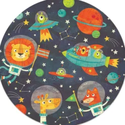 Rundes Puzzle M. 28 Teilen - Im Weltraum