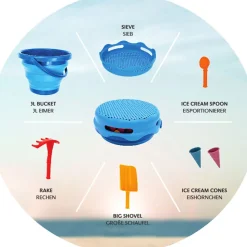 Sandspielzeug - Eimerset Mit 7 Teilen - Blau